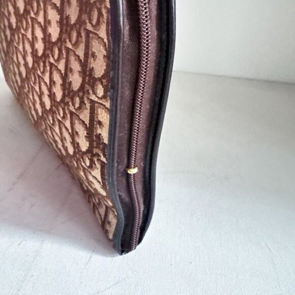 Vintage Christian Dior Logo Print Canvas Clutch Unisex - Picture 7 of 15